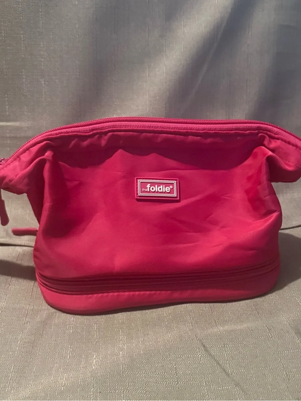 The Foldie Pink Foldable Cosmetic Case